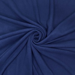 Ткань Флис Односторонний 130 гр/м2, цвет Темно-синий (на отрез)  в Великом Новгороде
