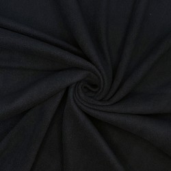 Ткань Флис Односторонний 130 гр/м2, цвет Черный (на отрез)  в Великом Новгороде